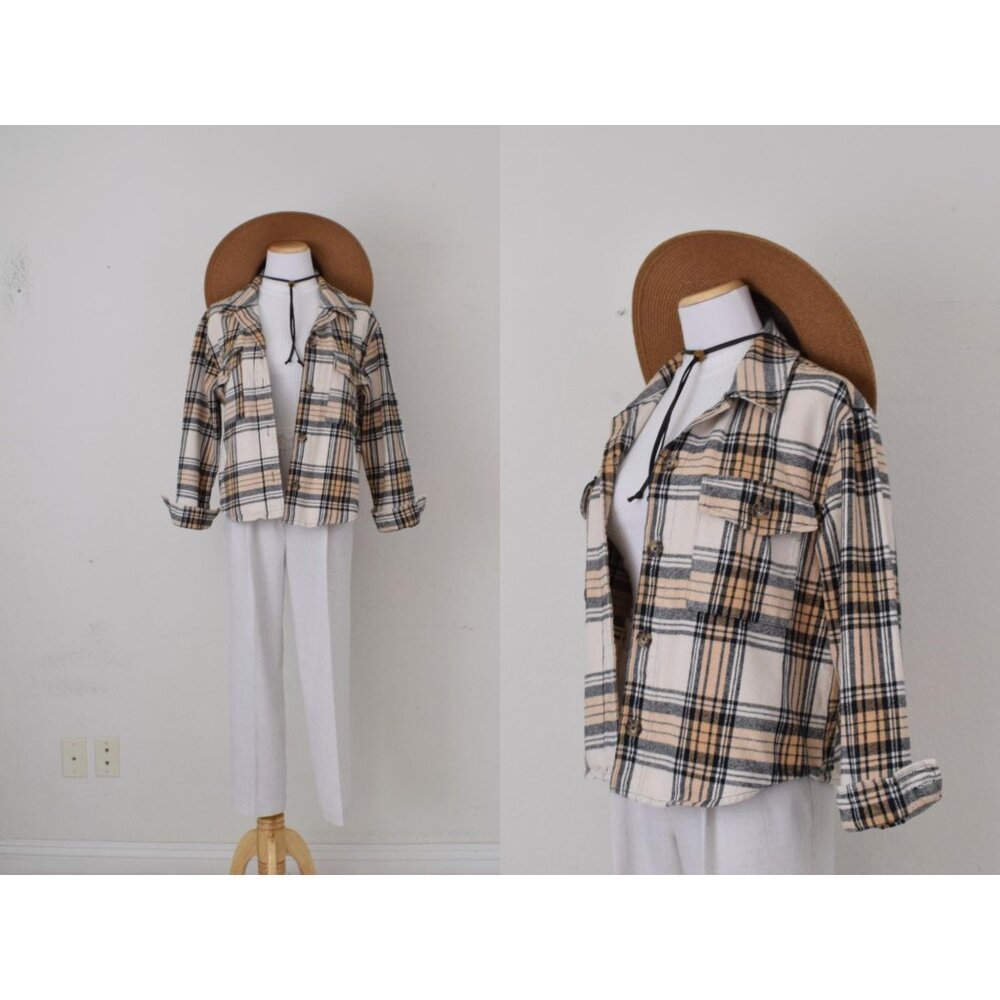 Vintage 00s‎ Plaid Cotton Long sleeves Shirt size L